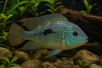 Aequidens rivulatus (Valkoinen nauha Acara)