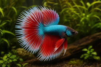 Betta splendens halfsun Taistelija