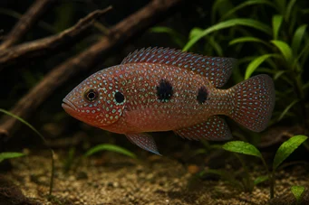 Hemichromis bimaculatus (Siklidikoru)