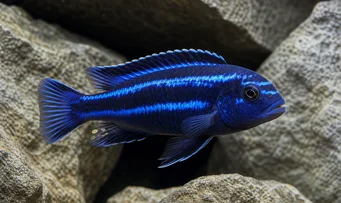 Melanochromis cyaneorhabdos Melanokromis Usgano