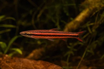 Nannostomus mortenthaleri (Koralli punainen lyijykona)