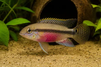 Pelvicachromis pulcher (Violetti siklidi)