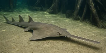 Pristis microdon (Pohjois -Scie -kalat)