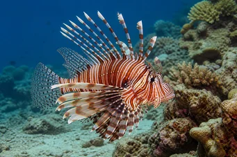 Pterois radiata (Säteilevä pisteet)
