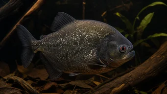 Serrasalmus rhombeus (Pacu huomasi, valkoinen piranha)